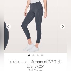 Lululemon In movements sz 2